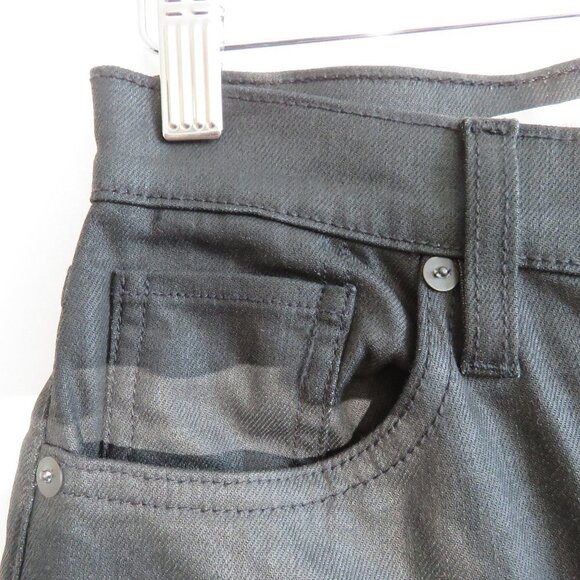 SIMON MILLER X PARAMOUNT GREASE 'Greasy' Black Coated Skinny Jeans - Size 25 - Picture 5 of 15